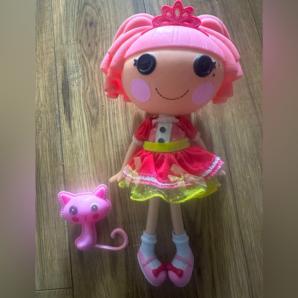 Lalaloopsy Jewel Sparkles With Pet Pink Cat